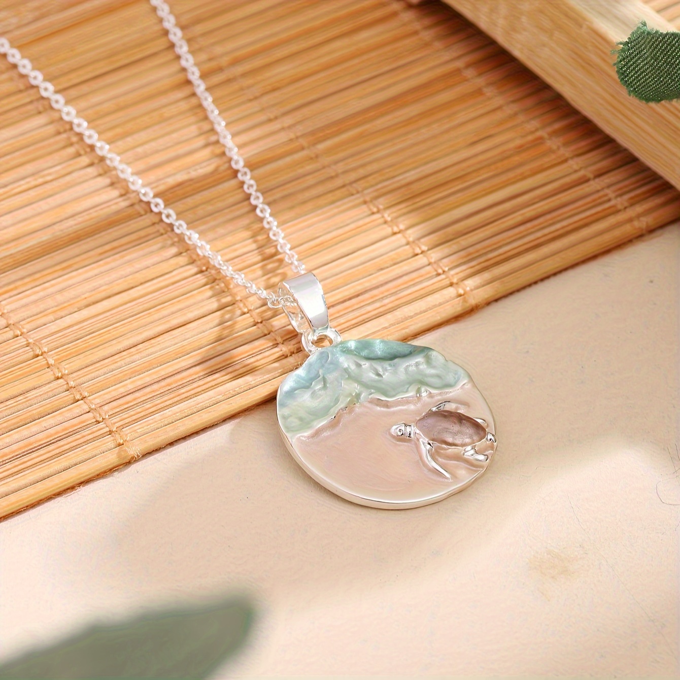 Ocean Series Turtle Pendant Necklace Nautical Theme Jewelry Set